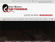 Tablet Screenshot of fortmyershairextensions.com